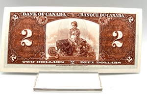 1937 Bank of Canada Two Dollars AU-50 Serial-JR 9248531