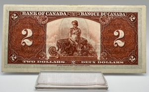 1937 Bank of Canada Two Dollars AU-50 Serial-OB 1830589