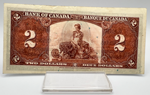 1937 Bank of Canada Two Dollars F-12 Cutting Error Serial-CB 3230470