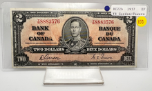 1937 Bank of Canada Two Dollars EF-40 Serial-YB 8883576