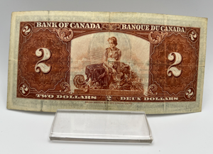 1937 Bank of Canada Two Dollars VF-20 Serial-NB 7187155