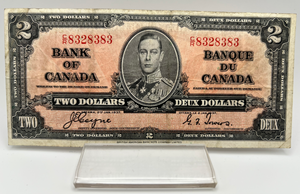 1937 Bank of Canada Two Dollars VF-20 Serial-CR 8328383