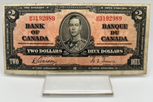 1937 Bank of Canada Two Dollars F-15 Serial-MB 3192989