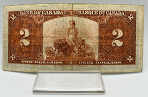 1937 Bank of Canada Two Dollars F-12 Serial-ER 7771361