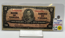 1937 Bank of Canada Two Dollars F-12 Serial-KB 8029782