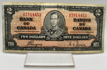 1937 Bank of Canada Two Dollars VF-20 Serial-AR 7814453