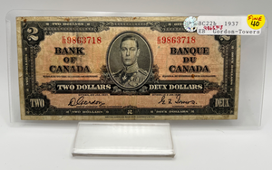 1937 Bank of Canada Two Dollars F-12 Serial-EB 9863718