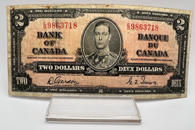 1937 Bank of Canada Two Dollars F-12 Serial-EB 9863718