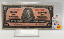 1937 Bank of Canada Two Dollars F-12 Serial-JB 9259645