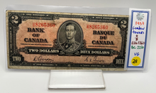 1937 Bank of Canada Two Dollars VG-8 Serial-HB 8265360