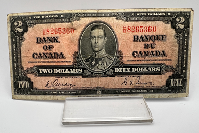 1937 Bank of Canada Two Dollars VG-8 Serial-HB 8265360