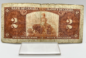 1937 Bank of Canada Two Dollars G-4 Serial-DR 7101252