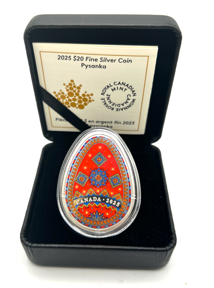 2025 Canada 20 Dollars Fine Silver Coin, Pysanka