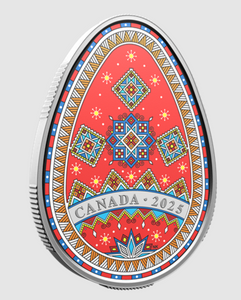 2025 Canada 20 Dollars Fine Silver Coin, Pysanka