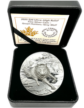 2025 Canada 20 Dollars Fine Silver Coin, Great hunters-Grey wolf