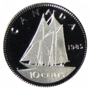 1985 Canada Ten Cents Nickel proof Heavy cameo