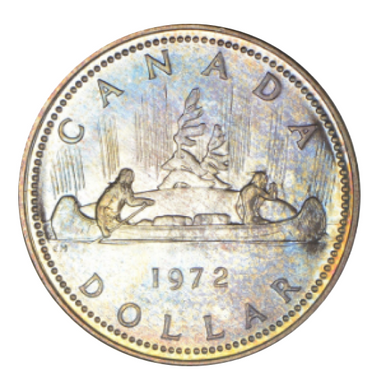 1972 Canada Silver Specimen Dollar-Voyageur