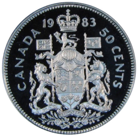 1983 Canada Fifty Cents Nickel proof Heavy cameo
