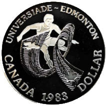 1983 Canada Silver Proof Dollar-World University Games
