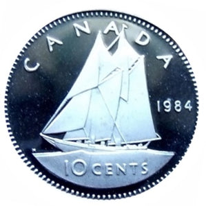 1984 Canada Ten Cents Nickel proof Heavy cameo