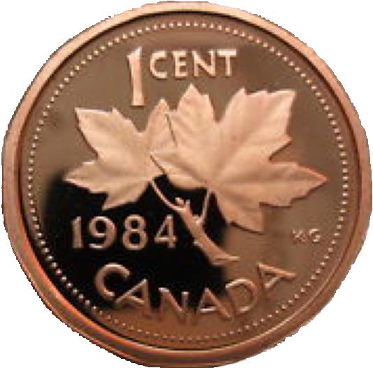 1984 Canada 1 Cent Penny Proof Heavy Cameo