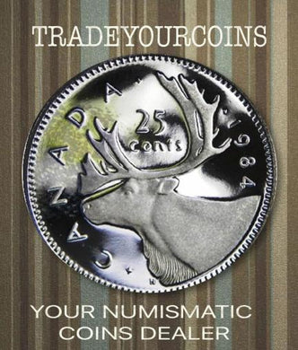 1984 Canada Nickel Quarter Proof Caribou - 25 Cents