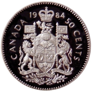 1984 Canada Fifty Cents Nickel proof Heavy cameo