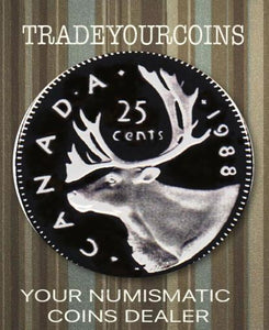 1988 Canada Nickel Quarter Proof Caribou - 25 Cents