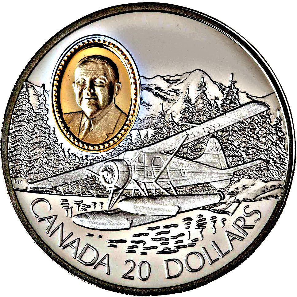 1991 Canada 20$ De Havilland Beaver-Aviation commemoratives Series one, Coin # 4