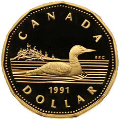 1991 Canada Proof Loonie Dollar