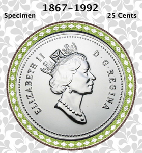 1992 Canada Nickel Quarter Specimen Caribou - 25 Cents