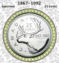 1992 Canada Nickel Quarter Specimen Caribou - 25 Cents
