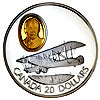 1992 Canada 20$ Curtis JN-4 (CANUCK)-Aviation commemoratives Series one, Coin # 5