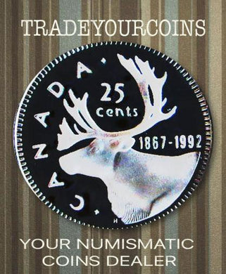 1992 Canada Nickel Quarter Proof Caribou - 25 Cents