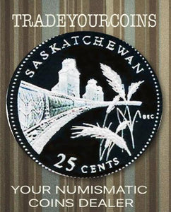 1992 Canada Silver Quarter Proof  - 25 Cents Commemorative Saskatchewan
