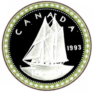 1993 Canada Ten Cents Nickel proof Heavy cameo