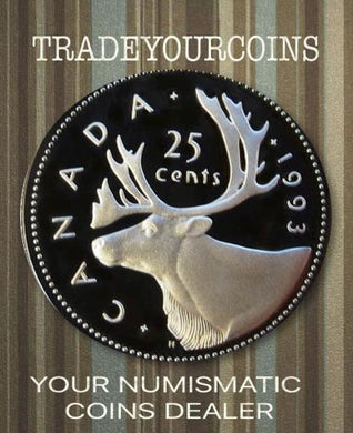 1993 Canada Nickel Quarter Proof Caribou - 25 Cents