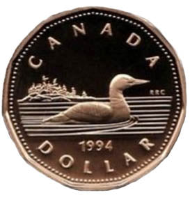 1994 Canada Proof Loonie Dollar