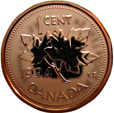 1994 Canada 1 Cent Penny Proof Heavy Cameo