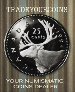 1994 Canada Nickel Quarter Proof Caribou - 25 Cents