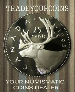 1995 Canada Nickel Quarter Proof Caribou - 25 Cents