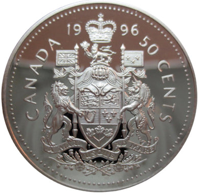 1996 Canada Fifty Cents Silver proof Heavy cameo