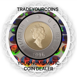1996 Canada Nickel Bronze Twoonie, Specimen Two Dollars Coin