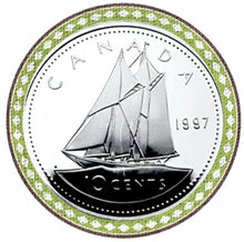 1997 Canada Ten Cents Silver proof Heavy cameo