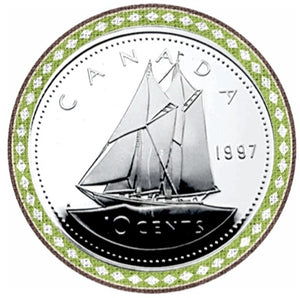 1997 Canada Ten Cents Silver proof Heavy cameo