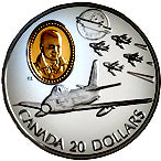 1997 Canada 20$ Canadair F86 Sabre-Aviation commemoratives Series two, Coin # 5