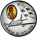 1997 Canada 20$ Canadair F86 Sabre-Aviation commemoratives Series two, Coin # 5
