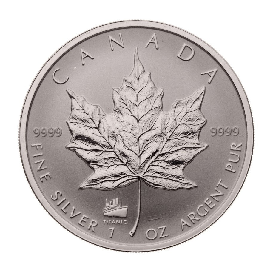 1998 Silver maple Leaf with Privy Marks-Titanic