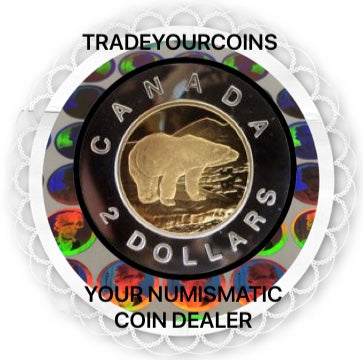 1998 Canada Proof Twoonie, Sterling Silver Two Dollars Coin