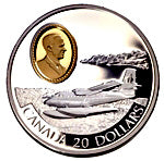 1999 Canada 20$ De Havilland DHC-6 Twin Otter-Aviation Commemoratives Series two, Coin # 9